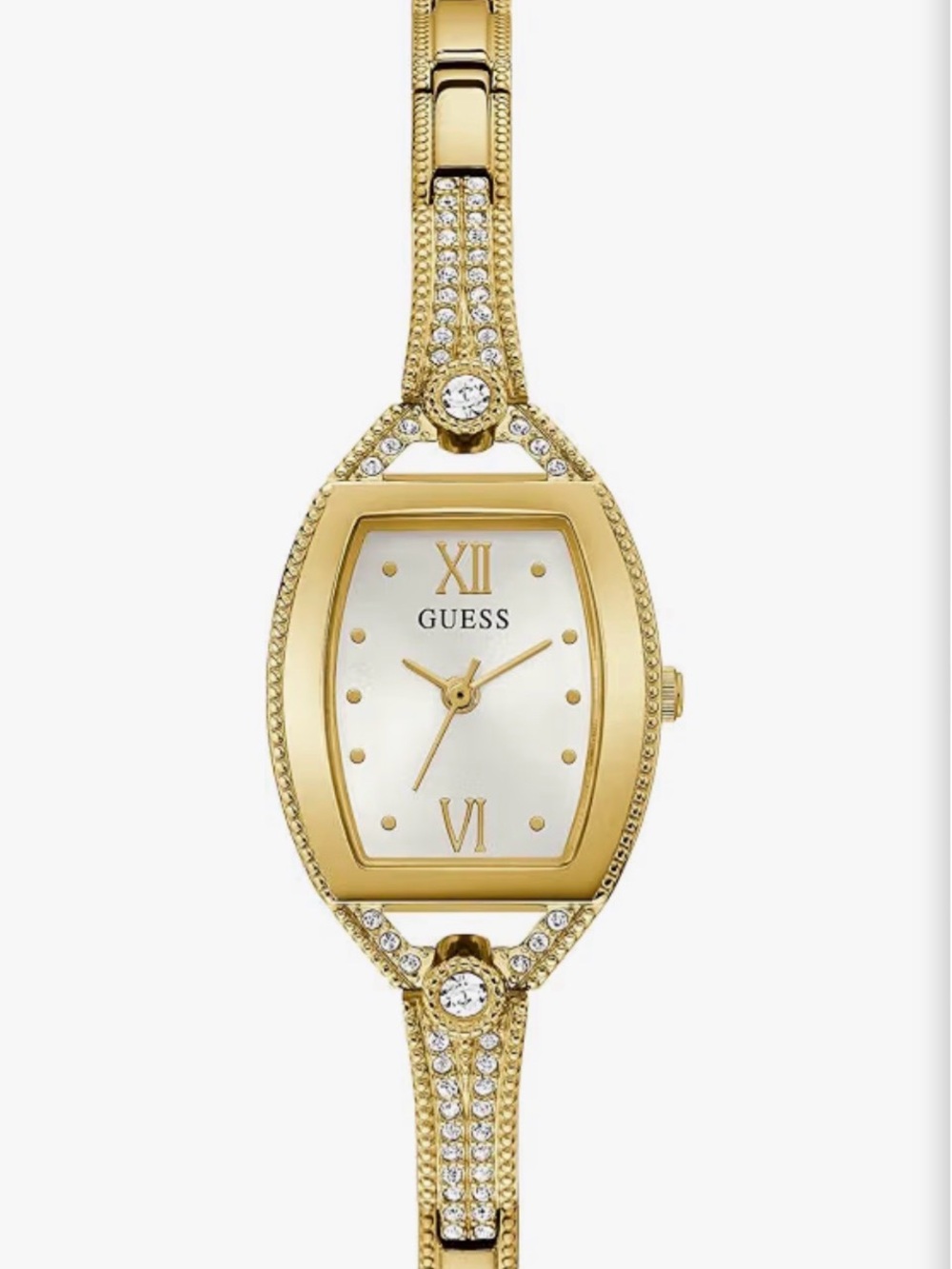 GUESS Gold-Tone Crystal Accent Women's Bracelet Watch